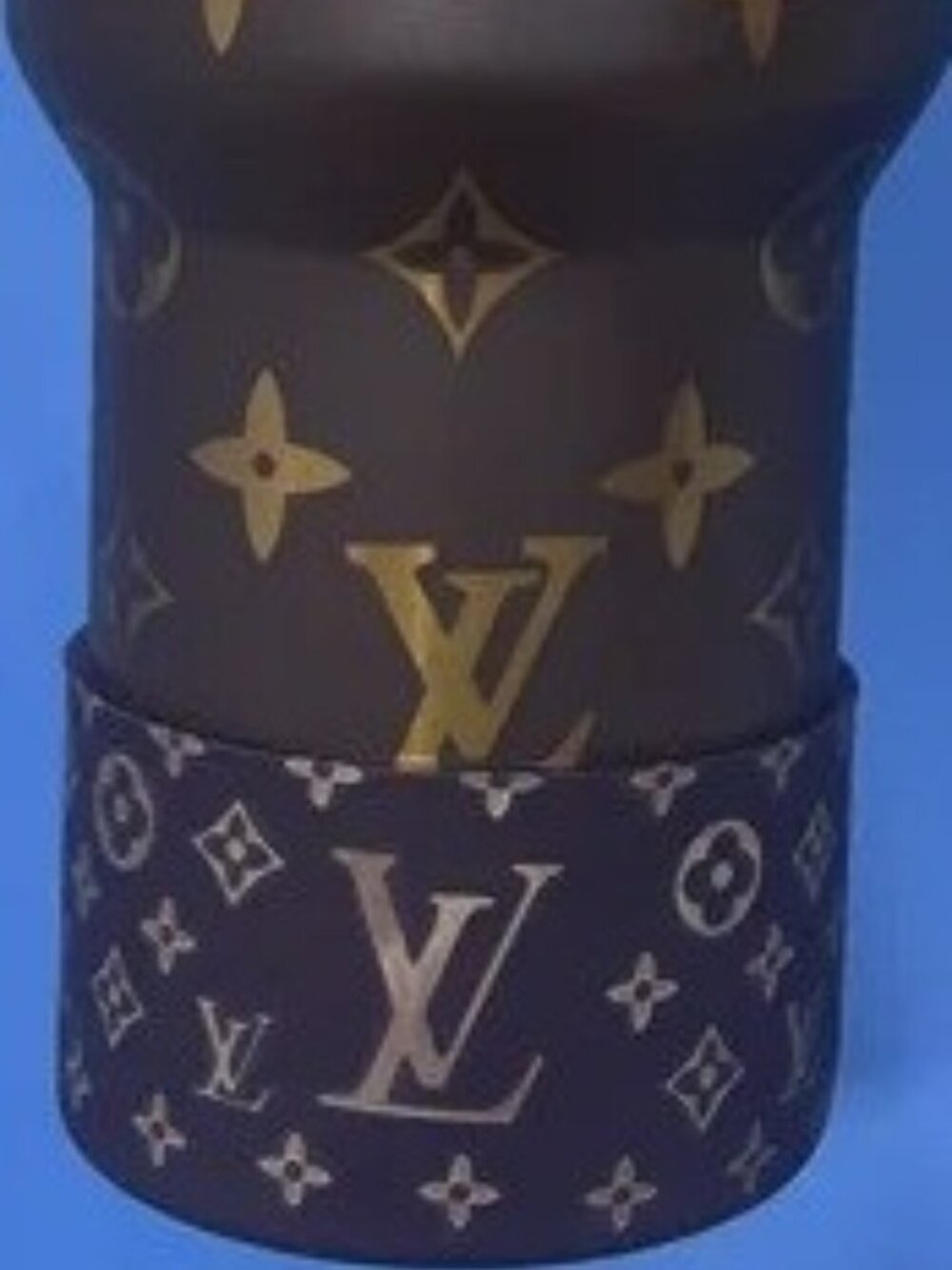 💗 Summer Heat Birthday Anniversary Stanley LV Brown Tumbler w/ Gem & Boot 💗 - Picture 5 of 8